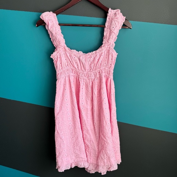 NWT Princess Polly Carlita Mini Dress Pink Us 6 cotton - Picture 8 of 15